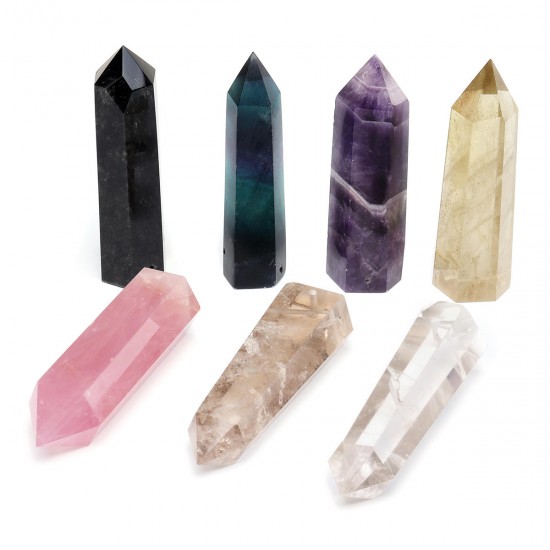 Natural Quartz Crystal One Terminated Point Prism Style Healing Wand Stone Obelisk Reiki Decorations