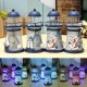 Nautical Decor Shabby Metal Lighthouse Shell Colorful LED Light Home Party Decorations