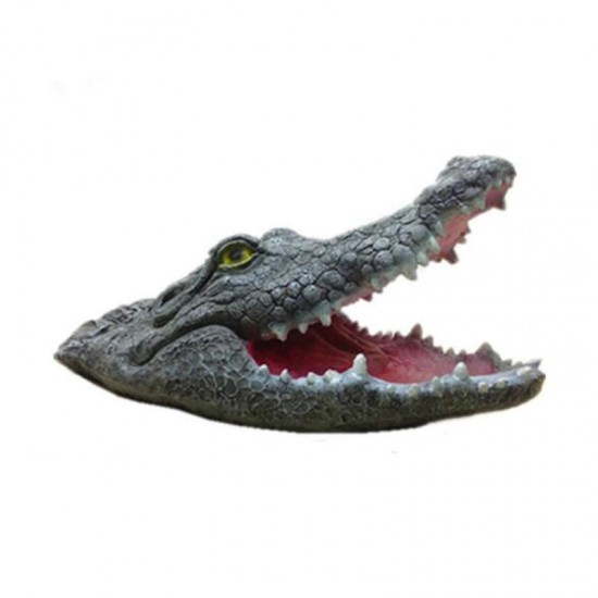 New Floating Crocodile Head Water Decoy Garden or Pond Art Decorations for Goose Predator Heron Duck Control