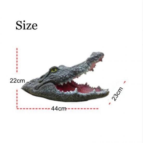 New Floating Crocodile Head Water Decoy Garden or Pond Art Decorations for Goose Predator Heron Duck Control