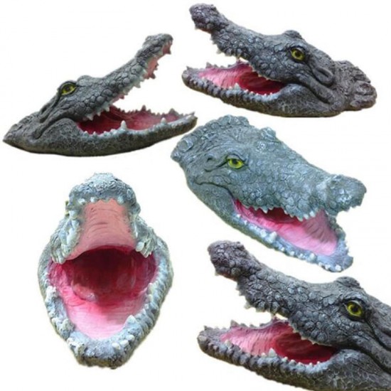 New Floating Crocodile Head Water Decoy Garden or Pond Art Decorations for Goose Predator Heron Duck Control