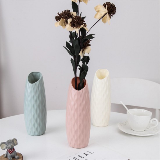 Nordic Art Creatives PE Vase White Imitation Ceramic Flower Pot Flower Vase Nordic Art Creatives PE Vase White Imitation Ceramic Flower Pot Flower Vase