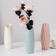 Nordic Art Creatives PE Vase White Imitation Ceramic Flower Pot Flower Vase