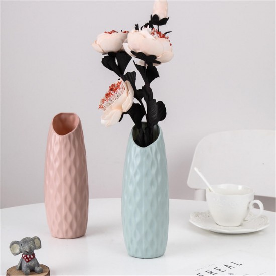 Nordic Art Creatives PE Vase White Imitation Ceramic Flower Pot Flower Vase Nordic Art Creatives PE Vase White Imitation Ceramic Flower Pot Flower Vase
