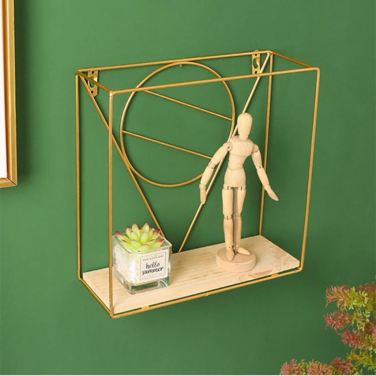 Nordic Geometery Iron Wall Hanging Storage Shelf Rack Home Decorations