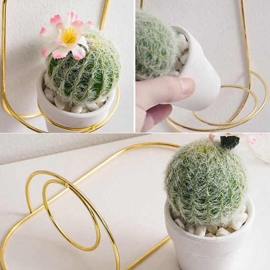 Nordic Modern Succulent Flower Planter Pot With Iron Pot Shelf Stand Garden Decoration Nordic Modern Succulent Flower Planter Pot With Iron Pot Shelf Stand Garden Decoration