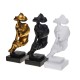 Nordic Style Resin Silent Decoration Statues Gold Silence Sculptures Home Decorations