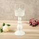 Nordic White Metal Candle Holder Glass Head Iron Candlestick Home Wedding Decor