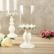 Nordic White Metal Candle Holder Glass Head Iron Candlestick Home Wedding Decor Nordic White Metal Candle Holder Glass Head Iron Candlestick Home Wedding Decor