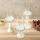 Nordic White Metal Candle Holder Glass Head Iron Candlestick Home Wedding Decor