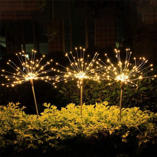 Outdoor Solar Garden Stake Lights Dandelions Lamps 90/120/150 LED Lawn Landscape