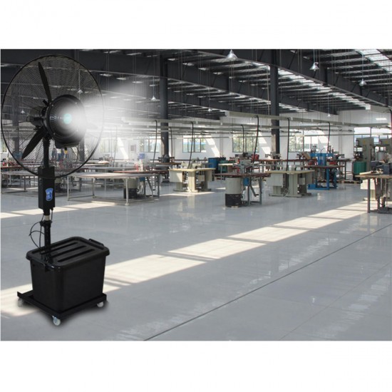 Outdoor Water Mist Fan Industrial Spray Electric Fan Large Wind Air Cooling Floor Fans Humidification for Shop Factory Garden