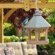 Outdoor Wooden Hanging House Bird Feeder Bird House Bird Frame Rainproof Sturdy