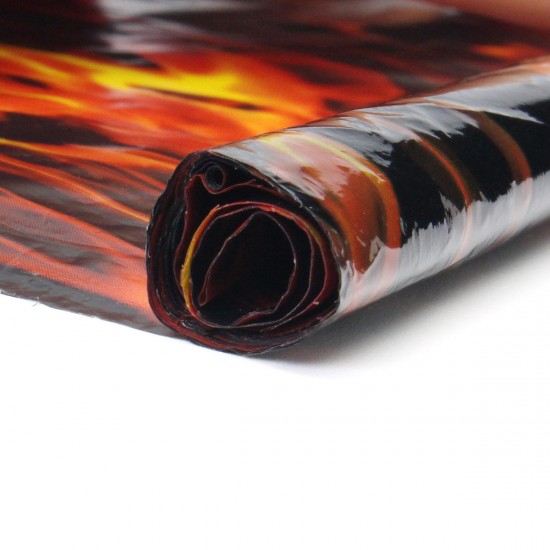 PVA Hydrographic Black Flame Fire Water Transfer Printing Hydro Dip Film Car Decal
