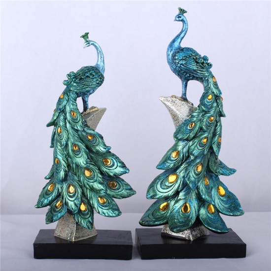 Peacock Resin Desktop Ornament Animal Figurine Statue Home Decorations Crafts Peacock Resin Desktop Ornament Animal Figurine Statue Home Decorations Crafts