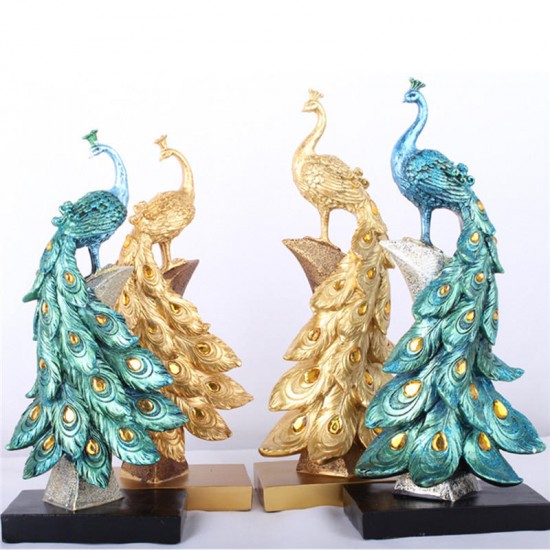 Peacock Resin Desktop Ornament Animal Figurine Statue Home Decorations Crafts Peacock Resin Desktop Ornament Animal Figurine Statue Home Decorations Crafts
