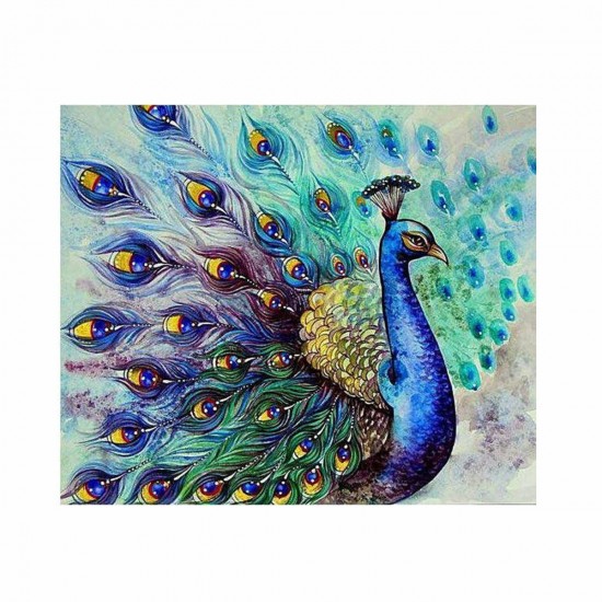 Peacock Tail 5D Diamond DIY Painting Craft Kit Home Decor