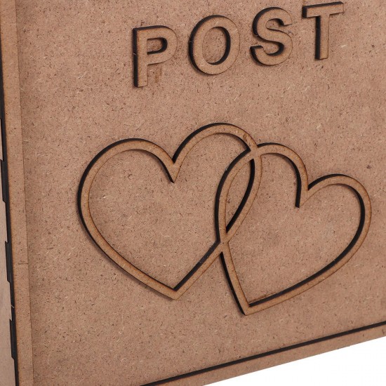 Personalised Wooden Wedding Card Post Mail Box Guest Wedding Decoration Mailbox
