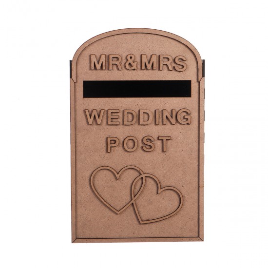 Personalised Wooden Wedding Card Post Mail Box Guest Wedding Decoration Mailbox