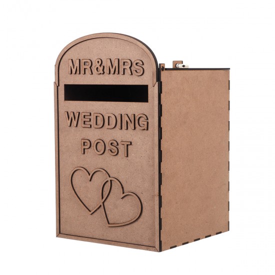 Personalised Wooden Wedding Card Post Mail Box Guest Wedding Decoration Mailbox