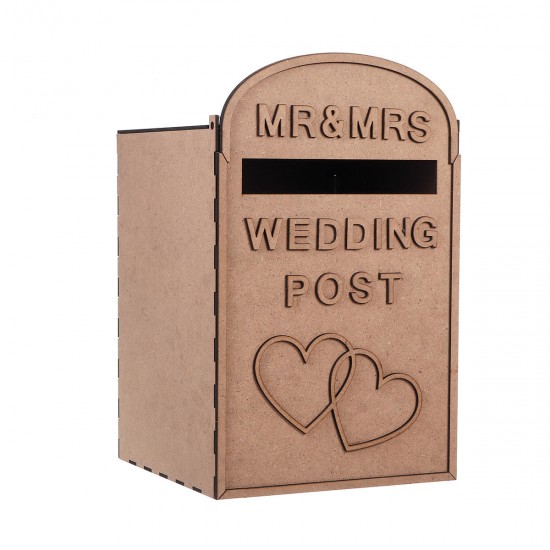 Personalised Wooden Wedding Card Post Mail Box Guest Wedding Decoration Mailbox