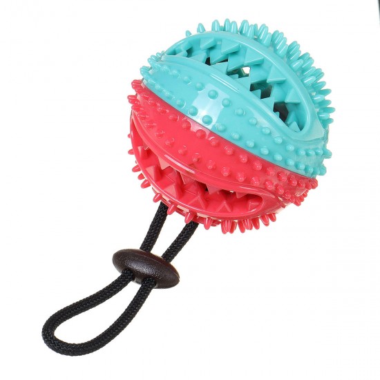 Pet Molar Bite Toy Dog Ball Chew Toys Pet Tooth Cleaning Built-in Sound Toys