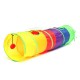 Pet Tunnel Cat Printed Green Crinkly Tunnel Toy With Ball Play Fun Toys