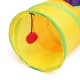 Pet Tunnel Cat Printed Green Crinkly Tunnel Toy With Ball Play Fun Toys