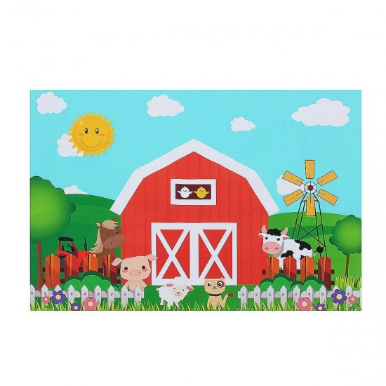 Photography Backgrounds Cartoo Animal Farm Birthday Baby Shower Backdrop Decor Photography Backgrounds Cartoo Animal Farm Birthday Baby Shower Backdrop Decor