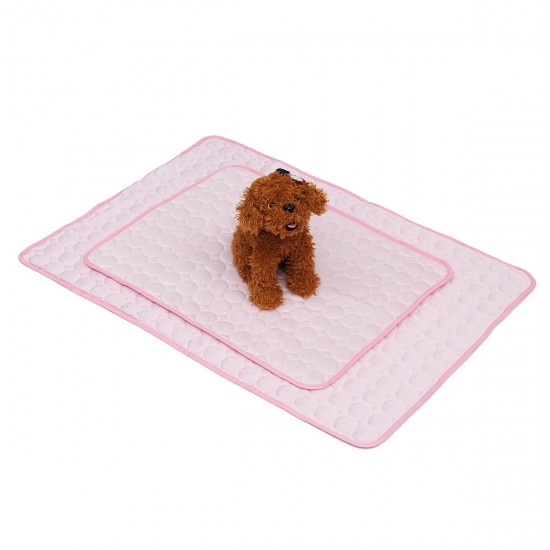 Pink Pet Summer Cooling Mat Cold Gel Pad Comfortable Cushion For Dog Cat Puppy Decorations