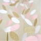Pink White & Gold Glitter Circle Polka Dots Paper Garland Banner 10FT Banner New Decorations