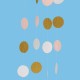 Pink White & Gold Glitter Circle Polka Dots Paper Garland Banner 10FT Banner New Decorations Pink White & Gold Glitter Circle Polka Dots Paper Garland Banner 10FT Banner New Decorations