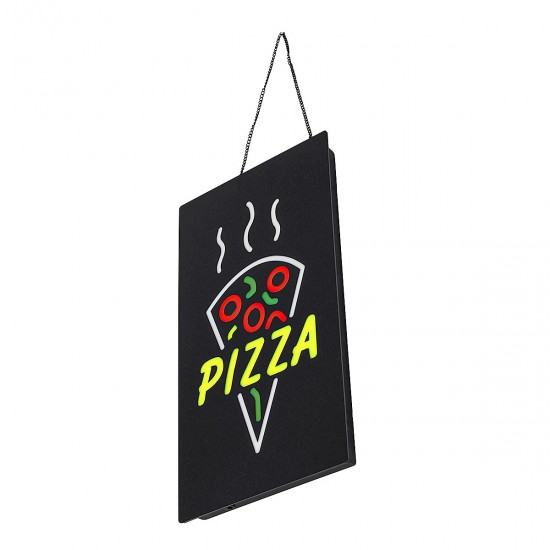 Pizza LED Wall Hanging Sign Light Board Pub Club Party Door Display Lamp Decorations
