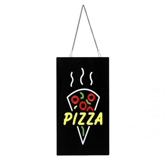 Pizza LED Wall Hanging Sign Light Board Pub Club Party Door Display Lamp Decorations