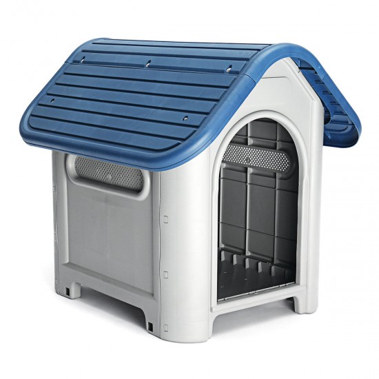 Plastic Dog Kennel Pet Cat House Weatherproof Indoor Outdoor Animal Shelter Cover