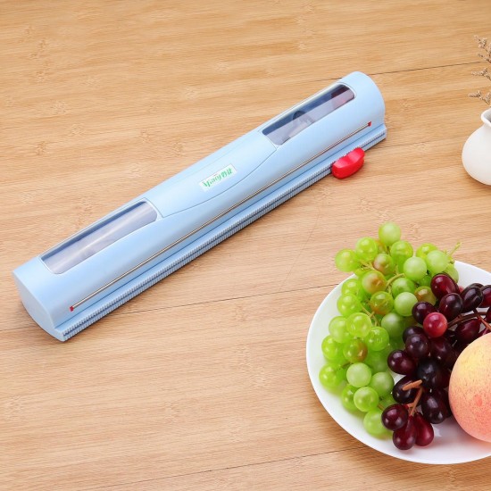 Plastic Vegetable Food Wrap Cutter Film Dispenser Cling Foil Kitchen Storage Holder Tool