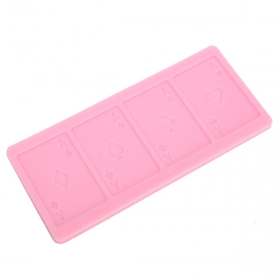 Poker Shape Silicone Chocolate Cake Mold A Poker Card Fondant Candy Baking Mould Decorations