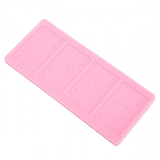 Poker Shape Silicone Chocolate Cake Mold A Poker Card Fondant Candy Baking Mould Decorations