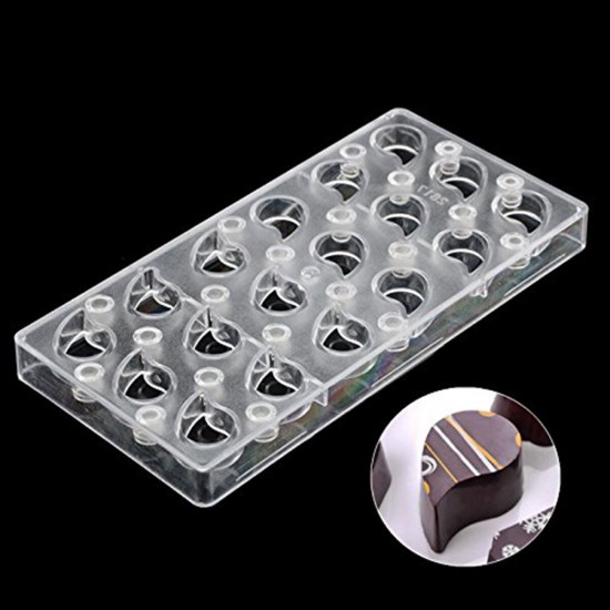 Polycarbonate Crescent Droplets Comma Chocolate Mold Shape Candy Cake DIY Polycarbonate Crescent Droplets Comma Chocolate Mold Shape Candy Cake DIY