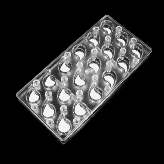 Polycarbonate Crescent Droplets Comma Chocolate Mold Shape Candy Cake DIY