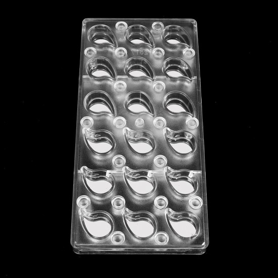Polycarbonate Crescent Droplets Comma Chocolate Mold Shape Candy Cake DIY Polycarbonate Crescent Droplets Comma Chocolate Mold Shape Candy Cake DIY