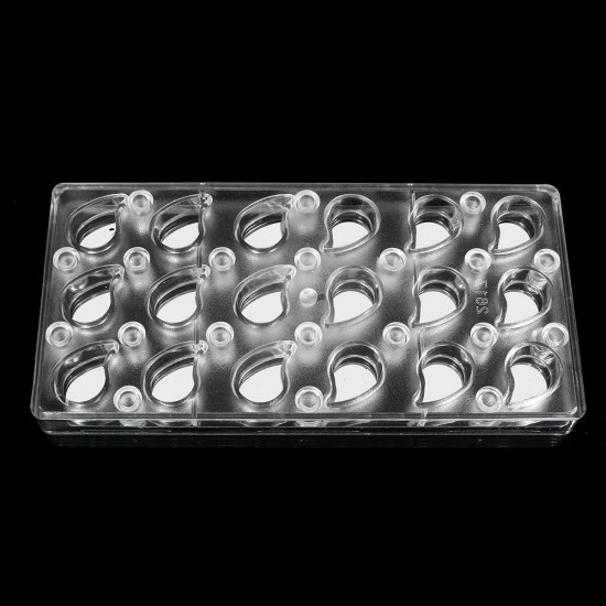 Polycarbonate Crescent Droplets Comma Chocolate Mold Shape Candy Cake DIY Polycarbonate Crescent Droplets Comma Chocolate Mold Shape Candy Cake DIY