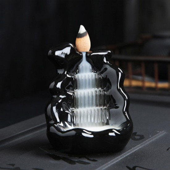Porcelain Backflow Ceramic Cone Incense Burner Holder Buddhist Cones Home Gift Porcelain Backflow Ceramic Cone Incense Burner Holder Buddhist Cones Home Gift