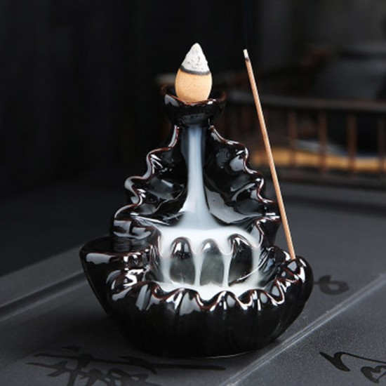 Porcelain Backflow Ceramic Cone Incense Burner Holder Buddhist Cones Home Gift Porcelain Backflow Ceramic Cone Incense Burner Holder Buddhist Cones Home Gift