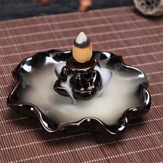 Porcelain Backflow Ceramic Cone Incense Burner Holder Buddhist Cones Home Gift Porcelain Backflow Ceramic Cone Incense Burner Holder Buddhist Cones Home Gift