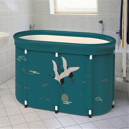 Portable Adult Thickened Folding Bathtub Household Large Bathtub Steaming Room Sauna Bath Barrel With Lid