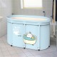 Portable Adult Thickened Folding Bathtub Household Large Bathtub Steaming Room Sauna Bath Barrel With Lid