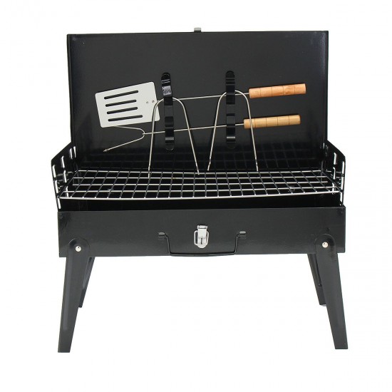 Portable Charcoal Grill 18'' Steel Outdoor BBQ Cooker Tabletop Tailgate