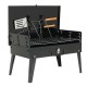Portable Charcoal Grill 18'' Steel Outdoor BBQ Cooker Tabletop Tailgate