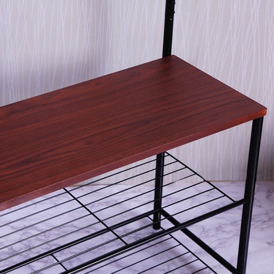 Portable Clothes Cloth Coat Rack Hanger Garment Shoe Rack Hat Hook Bench Shelf Portable Clothes Cloth Coat Rack Hanger Garment Shoe Rack Hat Hook Bench Shelf
